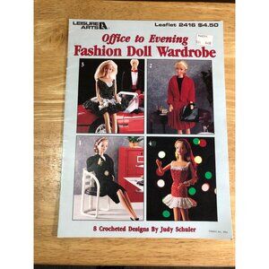 Office To Evening Fashion Doll Wardrobe Crochet Pattern Booklet Leisure Arts